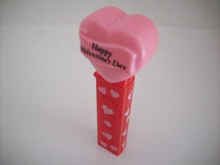 Pez Dispenser - Happy Valentines Day (no feet) - Pink Heart